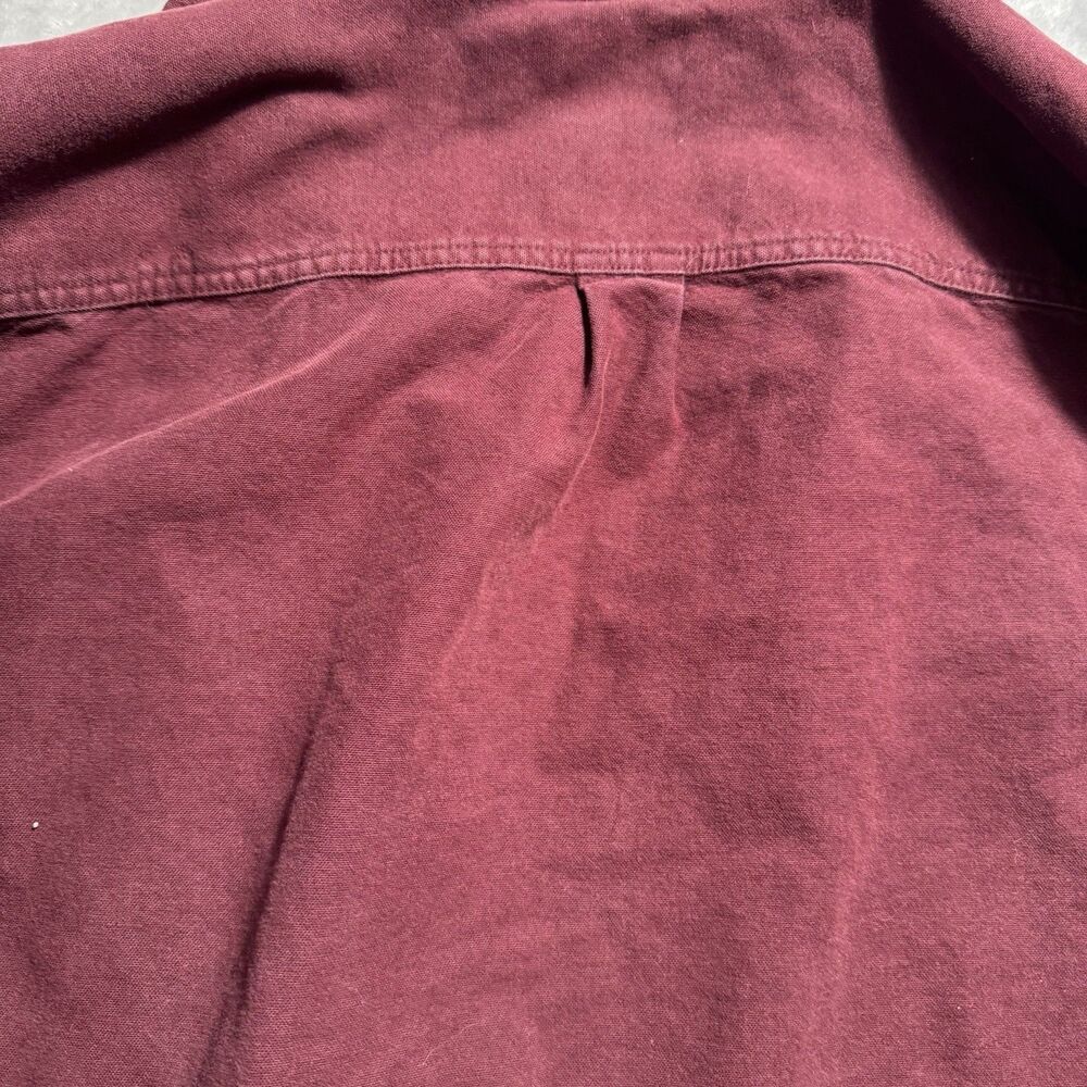 L.L. Bean Shirt Men’s XL Tall Burgundy Corduroy Button Front Traditional Fit - Picture 7 of 7